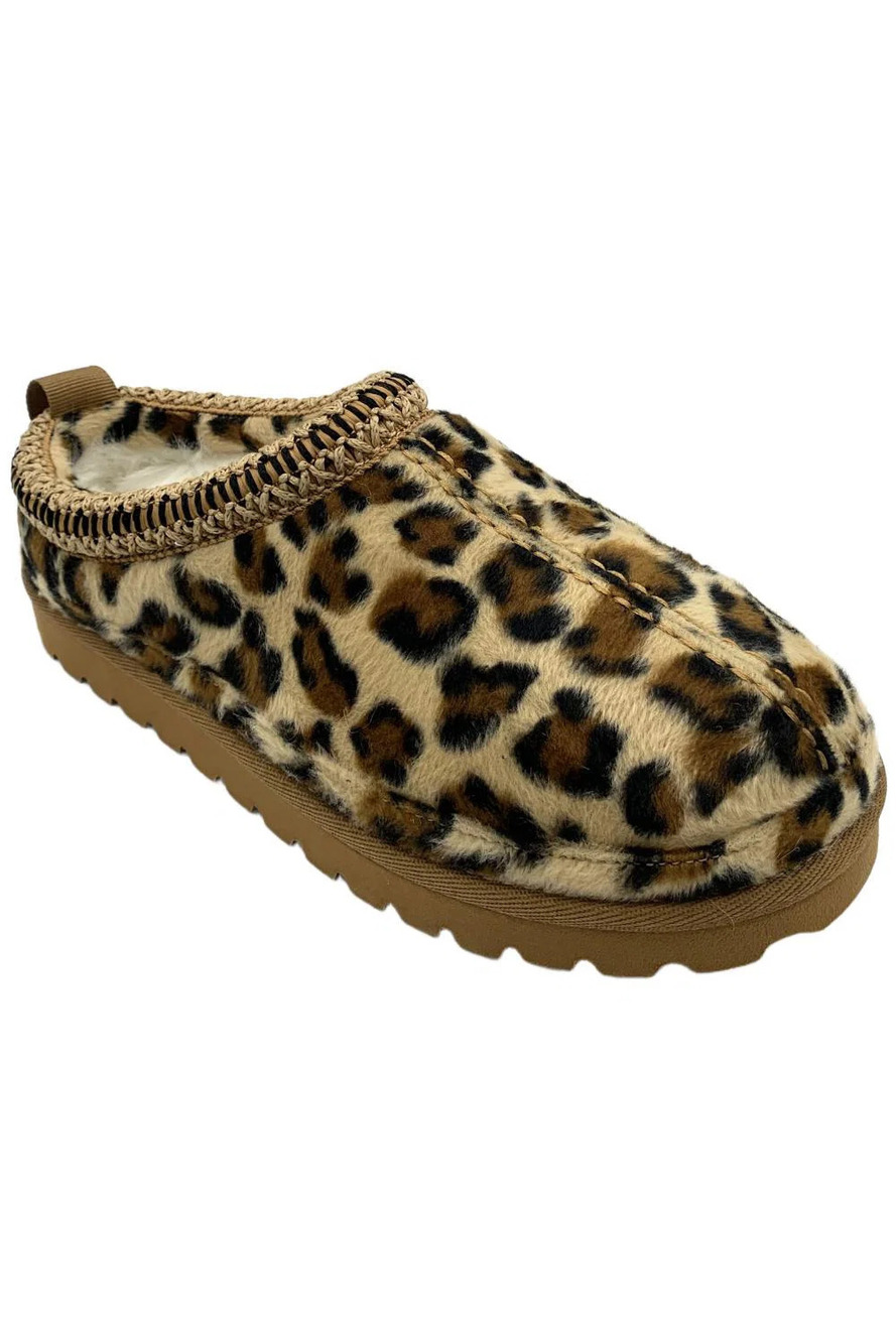 Masseys Women's Park City Slip-On Suede Bootie Slippers Leopard - Medium